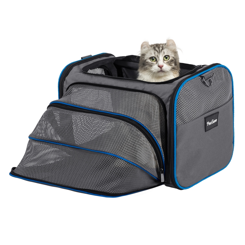 Airline Approved Cat Carrier Dog Carrier,Soft Sided Collapsible Pet Travel Carrier,Travel Bag with Pad