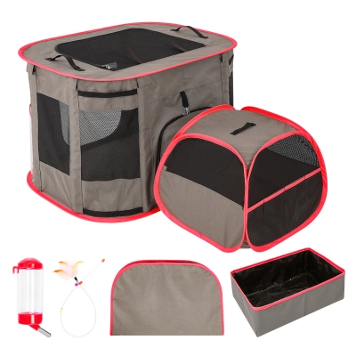 Multiple-Purpose Cat Playpen, Foldable Pet Kennel,Great for Indoor and Outdoor Use, Cat Tent with a Private Bathroom