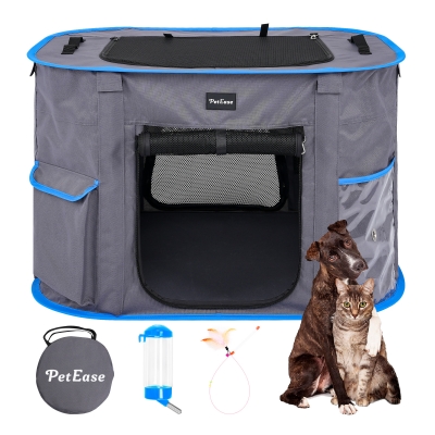 Multi-Purpose Playpen, Foldable Pet Kennel,Great for Indoor and Outdoor Use,Cat Tent