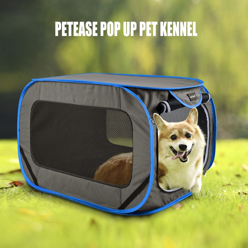 38inches Large pop up dog kennel,collapsible travel pet crate, indoor and outdoor portable dog enclosure