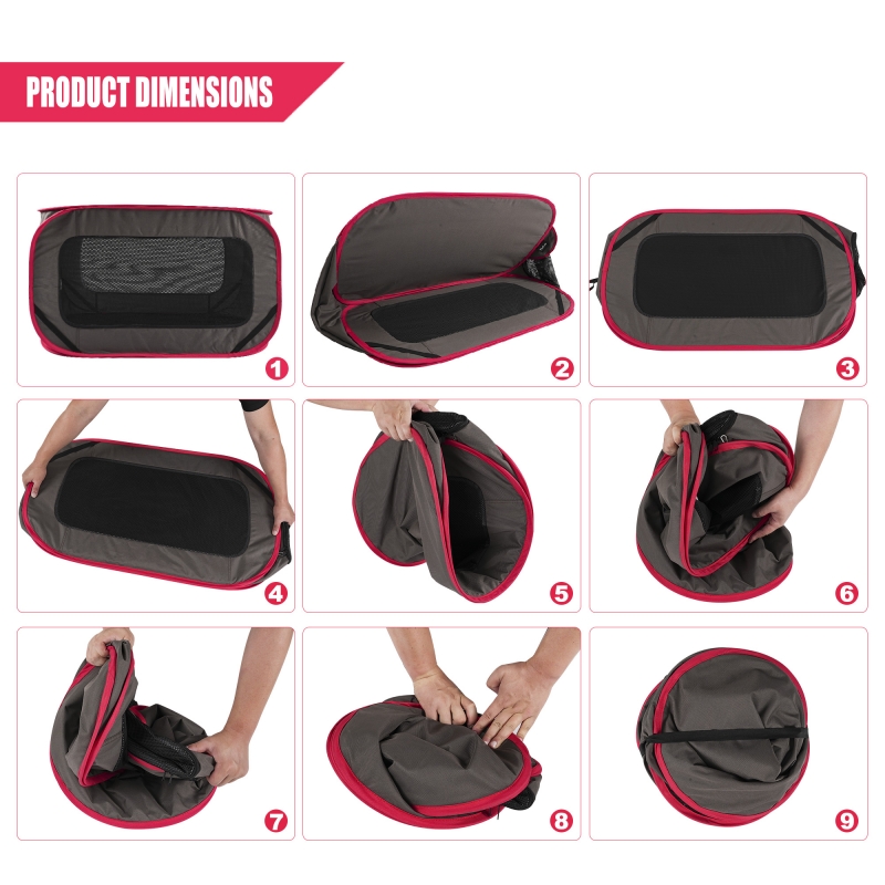 32inch Small Medium Pop Up Kennel,Collapsible Travel Pet Crate, Indoor and Outdoor Portable Dog Enclosure, Portable Pet Car Seat Kennel