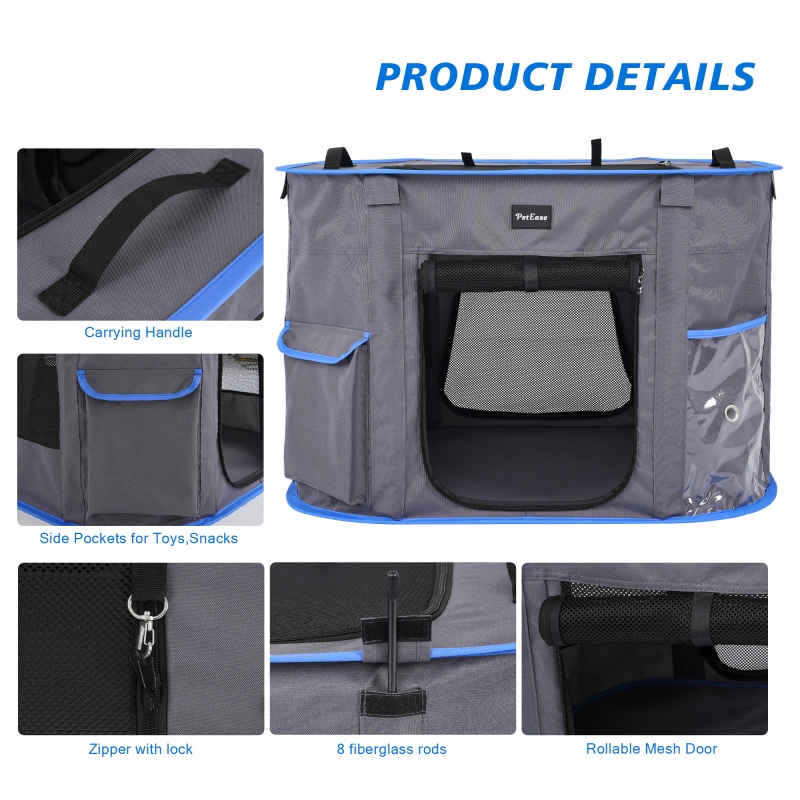 Multi-Purpose Playpen, Foldable Pet Kennel,Great for Indoor and Outdoor Use,Cat Tent