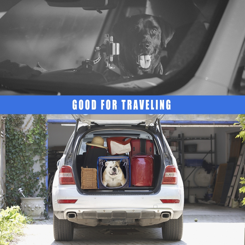 32inch Small Medium Pop Up Kennel,Collapsible Travel Pet Crate, Indoor and Outdoor Portable Dog Enclosure, Portable Pet Car Seat Kennel