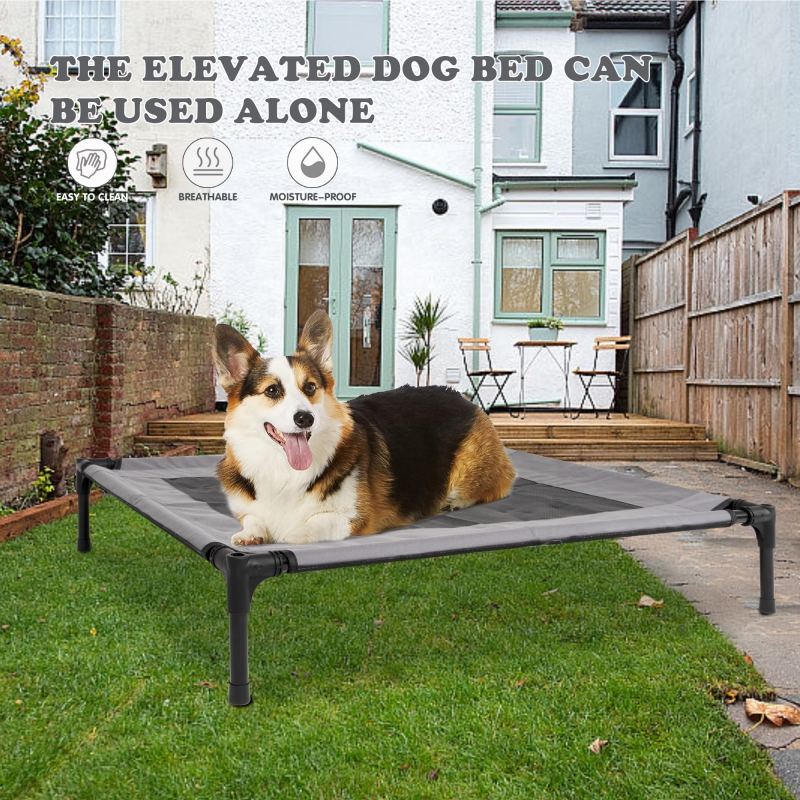 Small Dog House,Elevated Dog Bed with Removable Cover, Indoor & Outside Puppy Shelter Cot,Raised Dog Bed