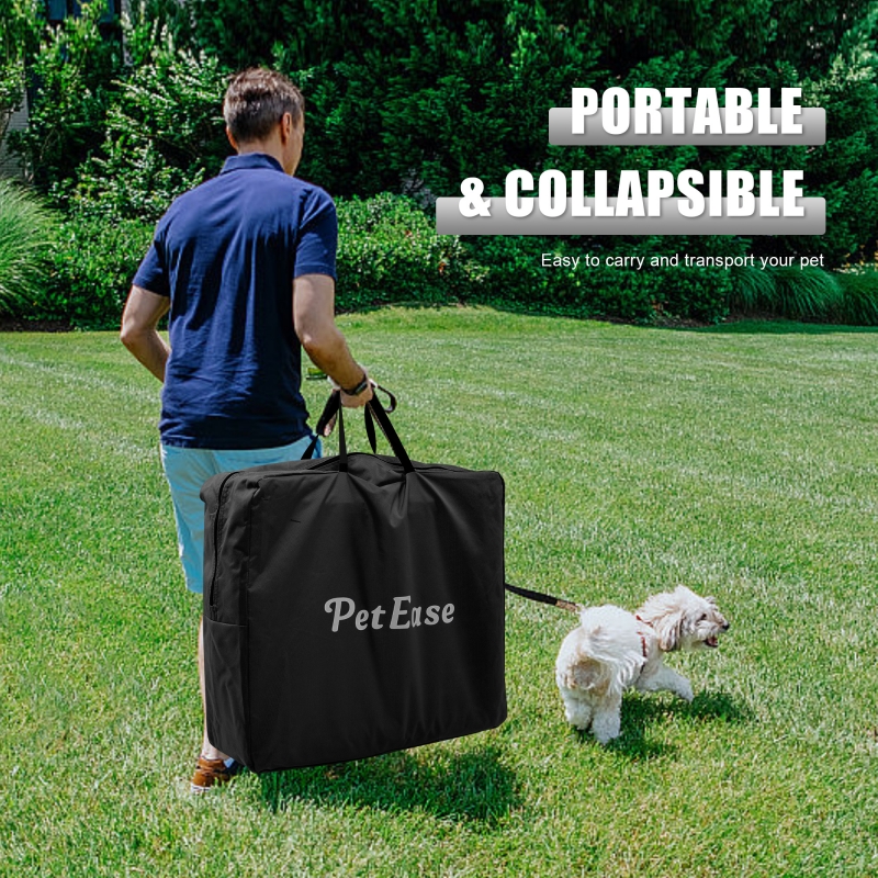 Portable Double Dog Cat Crate,Twin Compartment Cat Show House Cat Condo,Cat Travel Carrier Cages with Litter Box Water Bottle Mat and hamock,Two Room Cat Enclosure Playpen