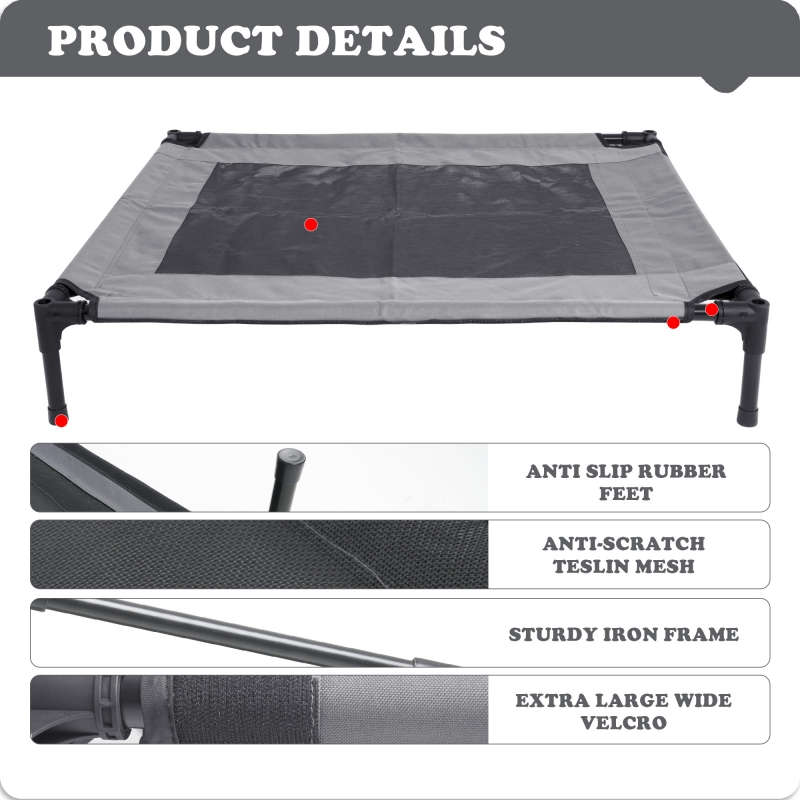 Medium Dog House,Elevated Dog Bed with Removable Cover, Indoor & Outside Puppy Shelter Cot,Raised Dog Bed