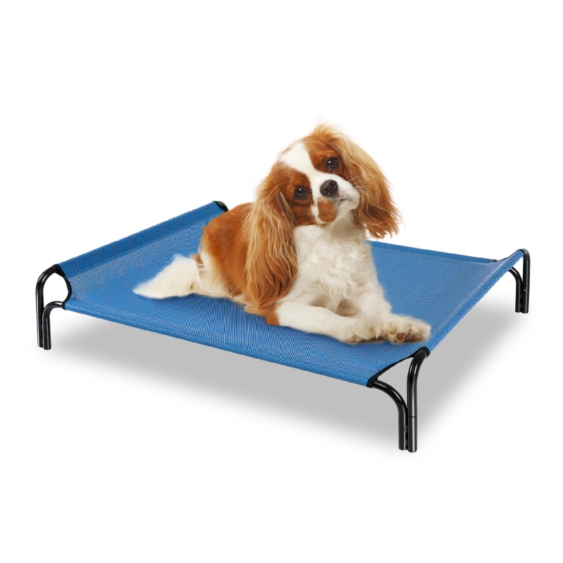 Small Cooling Elevated Dog Bed,Portable Dog Cot,with Washable Mesh and Powerful Anti-Slip Feet,Durable for Both Indoor and Outdoor Use