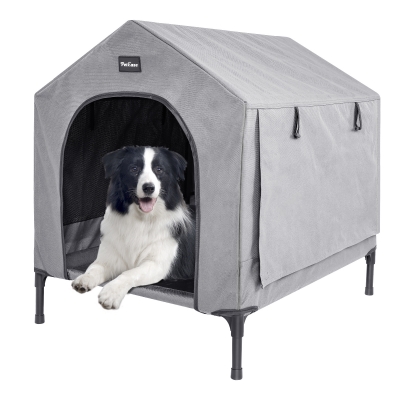 Medium Dog House,Elevated Dog Bed with Removable Cover, Indoor & Outside Puppy Shelter Cot,Raised Dog Bed