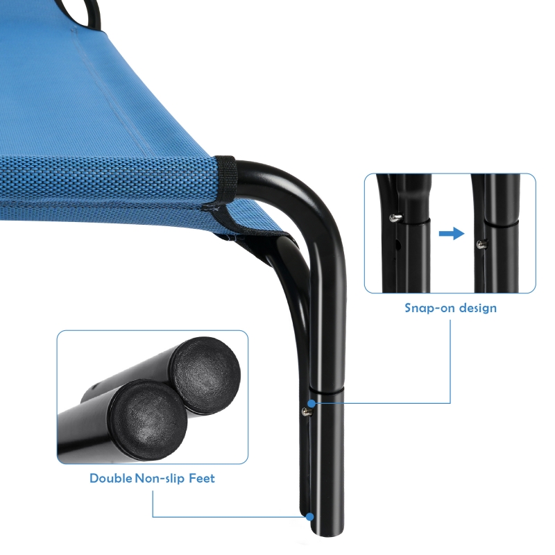 Small Cooling Elevated Dog Bed,Portable Dog Cot,with Washable Mesh and Powerful Anti-Slip Feet,Durable for Both Indoor and Outdoor Use