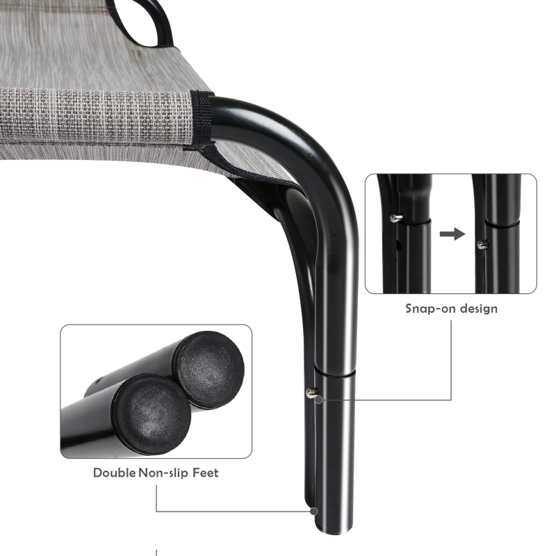 Medium Cooling Elevated Dog Bed,Portable Dog Cot,with Washable Mesh and Powerful Anti-Slip Feet,Durable for Both Indoor and Outdoor