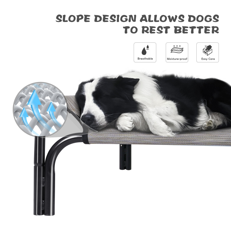 Small Cooling Elevated Dog Bed,Portable Dog Cot,with Washable Mesh and Powerful Anti-Slip Feet,Durable for Both Indoor and Outdoor Use
